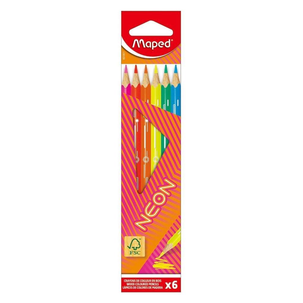 Maped Neon-Dreiecksmalstifte, 6 Farben (6x) (831801FC)
