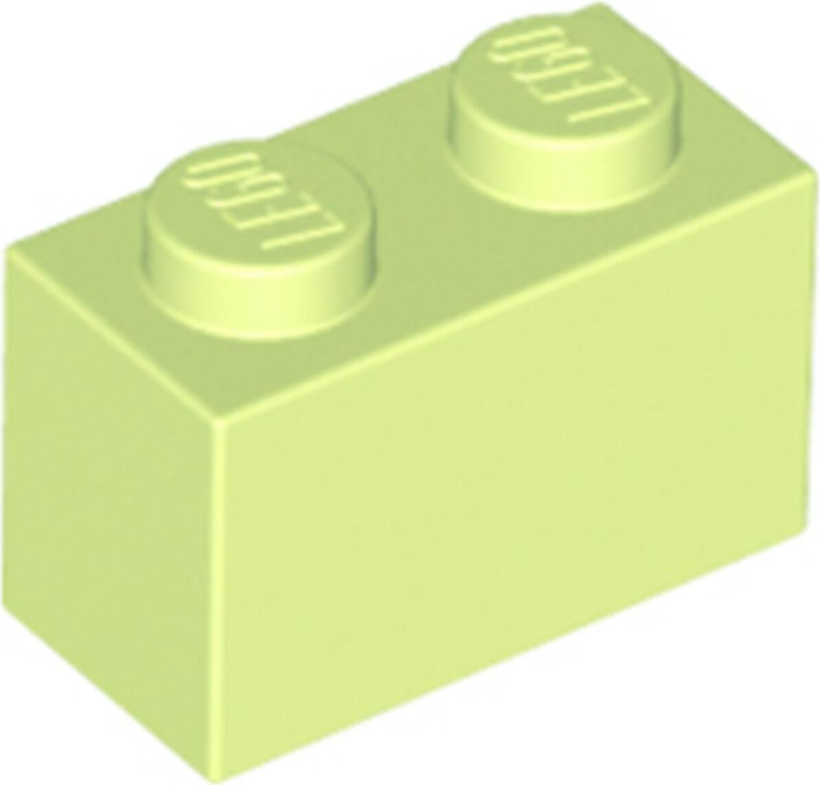 LEGO steentje type 3004 geelgroen