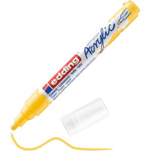 Edding Acrylstifte 5100 Acrylic, medium, verkehrsgelb matt, Rundspitze 2-3mm, wasserfest