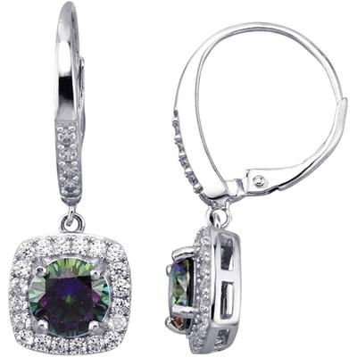 Paar Ohrhänger FIRETTI "Schmuck Geschenk Silber 925 Ohrschmuck Ohrringe Kissenform", silber (silberfarben, kristallweiß, kristallweiß), Ohrringe, Damen, Silber 925 (Sterlingsilber), mit Zirkonia (synth.)