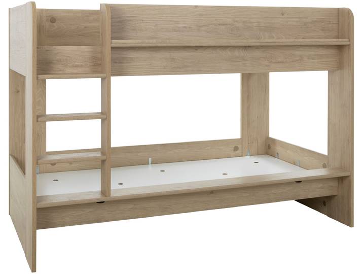 Etagenbett, Kastanie Natur Nachbildung, 109x142x205 cm, ABS Kanten, Praktisches Etagenbett, GAMI