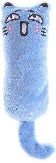 Perfect Picks Market Rustling Sound Catnip Toy For Kittens Plush Teeth Grinding Pillow Cute Cat Toy For Play And Relaxation blue