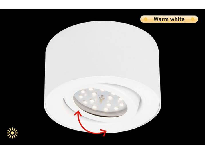 BRILONER LEUCHTEN LED Aufbaustrahler TUBE , weiß (weiß, neutral), Leuchten, LED Aufbaustrahler