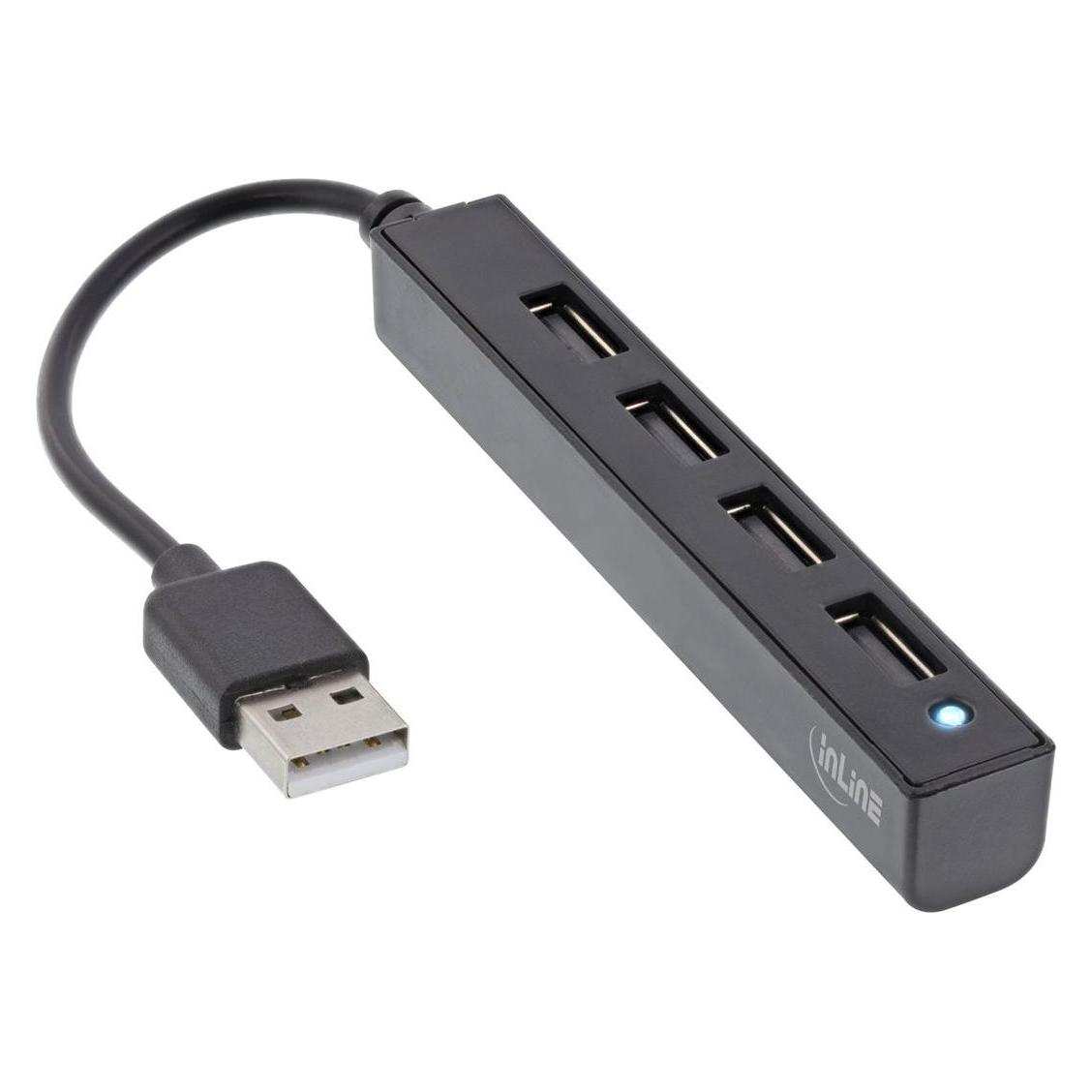 InLine USB 2.0 4-Port Hub (USB-A, 4 Ports) (33293K)