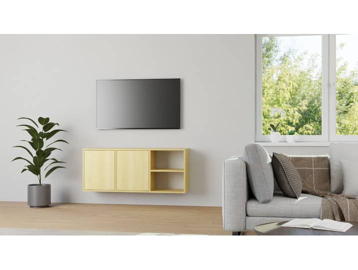 Hängesideboard aus Birke Birke Natur geölt