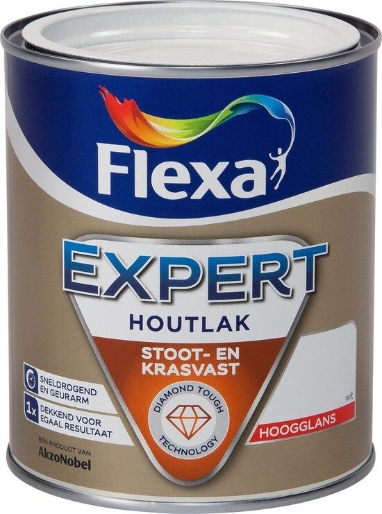 Flexa Expert Lak Hoogglans - Wit 2,5 liter   8711113122214   Verf