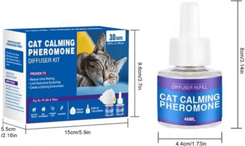 Inspire Picks CalmEase Pheromone Diffuser Refill 60 Day Calming Solution For Cats & Multi Pet Homes cat Eu Lavender