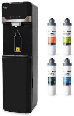 iSpring DS4B-NC Bottleless Water Dispenser with Built-in 4-Stage Filtration, Chloramine Removal - Hot, Cold, Room Temp