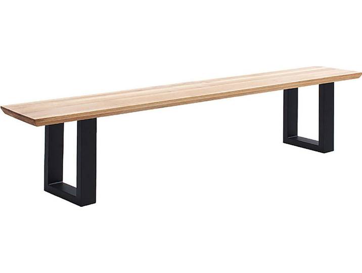Bank MCA LIVING Palais Bank , schwarz (naturfarben, schwarz, schwarz), B:200cm H:50cm T:40cm, Massivholz, Sitzbänke, Bank