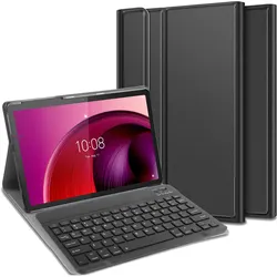 Cazy Tastatur Hülle Kompatibel mit Lenovo Tab M10 5G - Schutz Etui mit magnetisch Abnehmbarer Tastatur - (DE), Tablet Tastatur, Schwarz