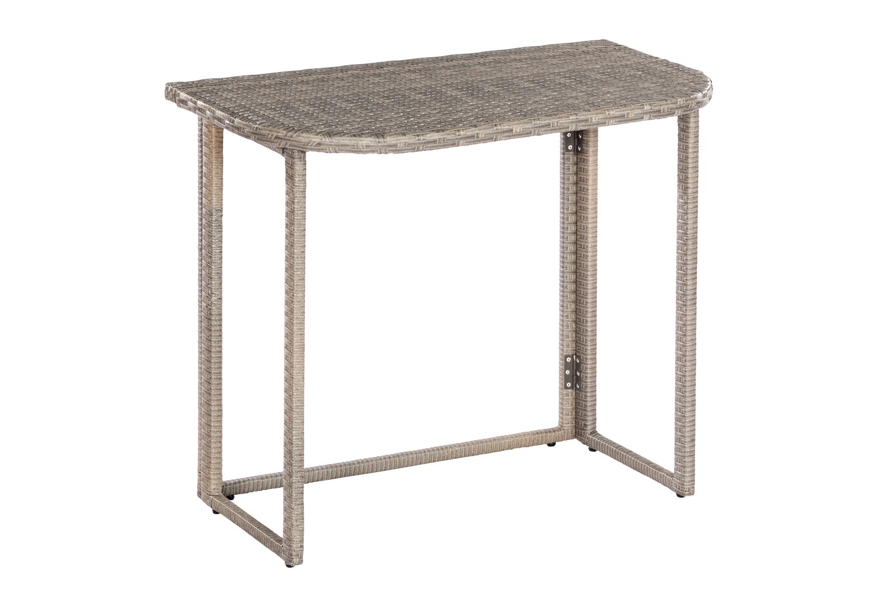 MERXXHANDELS Klappentisch 90x50cm natur Stahl/Kunststoffgeflecht 16909125