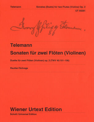 Wiener Urtext Edition Telemann Sonaten zwei Flöten
