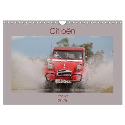 Citroën 2CV - Ente rot (Wandkalender 2025 DIN A4 quer), CALVENDO Monatskalender