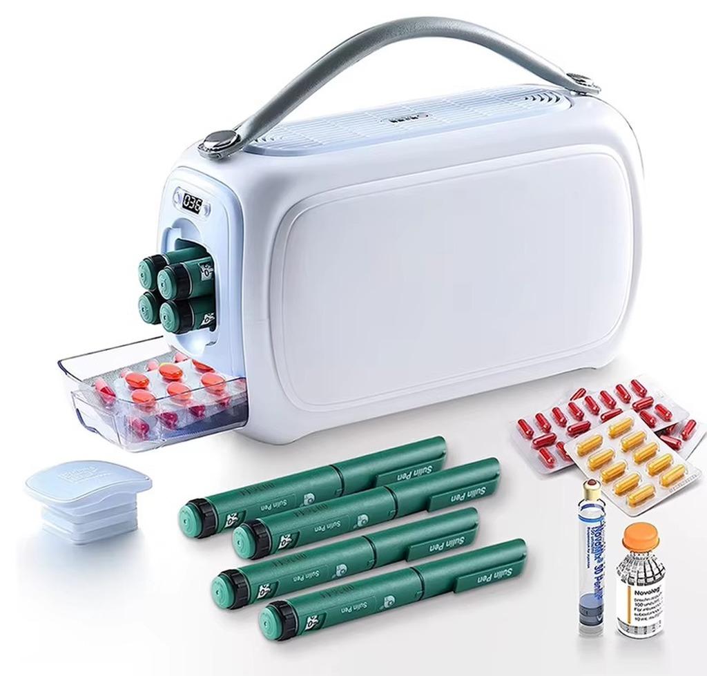 Insulin-Kühltasche - ALC500 Medikamentenkühlbox - 1 Akku - 2-8 °C - 8-10 Stunden Akkulaufzeit - 5 W - 24 × 15 × 10 cm