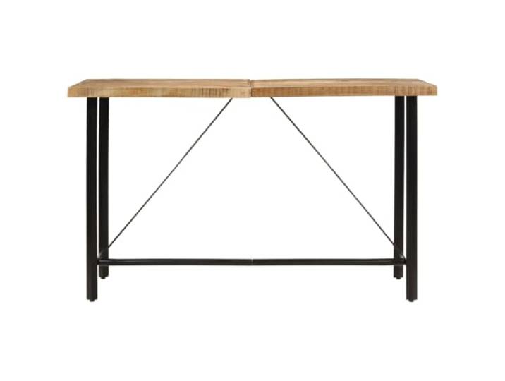 HKQWPBF Bartisch 180x70x107 cm Massivholz Mango und Eisen Stabile Tischplatte, robustes Eisengestell, individuelle Holzmaserung, für Getränke und Snacks