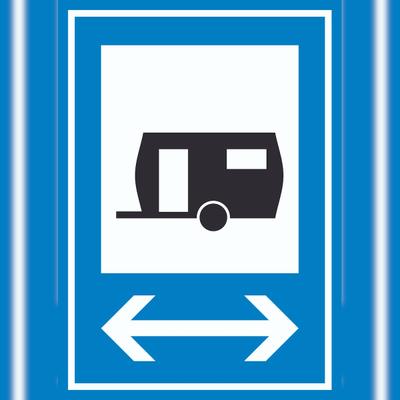 HB-Druck Wohnwagen links rechts Schild A4 (210x297mm)