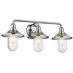 Rigby 3-flammige Wandleuchte – Poliertes Chrom