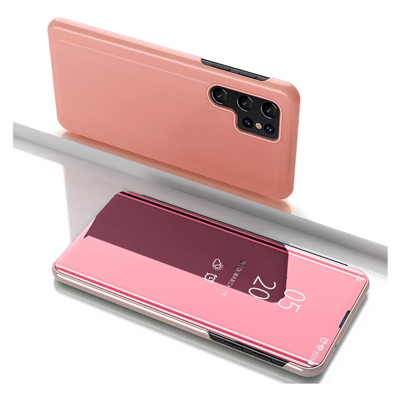 Hurtel Clear View Case Hülle für Samsung Galaxy S25 Ultra Hülle mit Klappe - Rosa (Samsung Galaxy S25 Ultra) (CLEAR VIEW SAMSUNG GALAXY S25 ULTRA PINK)