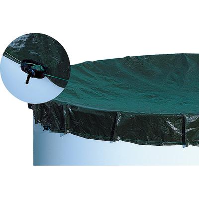 Pool-Abdeckplane MY POOL BWT "für Ovalformbecken", grün (grün, schwarz), B:380cm L:780cm, Polyethylen (PE), Planen, Gesamtmaß: 780x380 cm