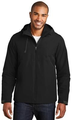 Port Authority J338 Merge 3-in-1 Jacket in Deep Black size 3XL   Polyester
