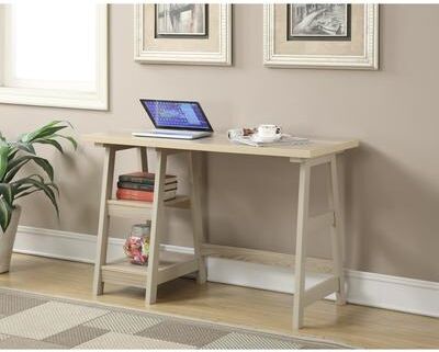 Convenience Concepts Designs2Go Trestle Desk with Shelves