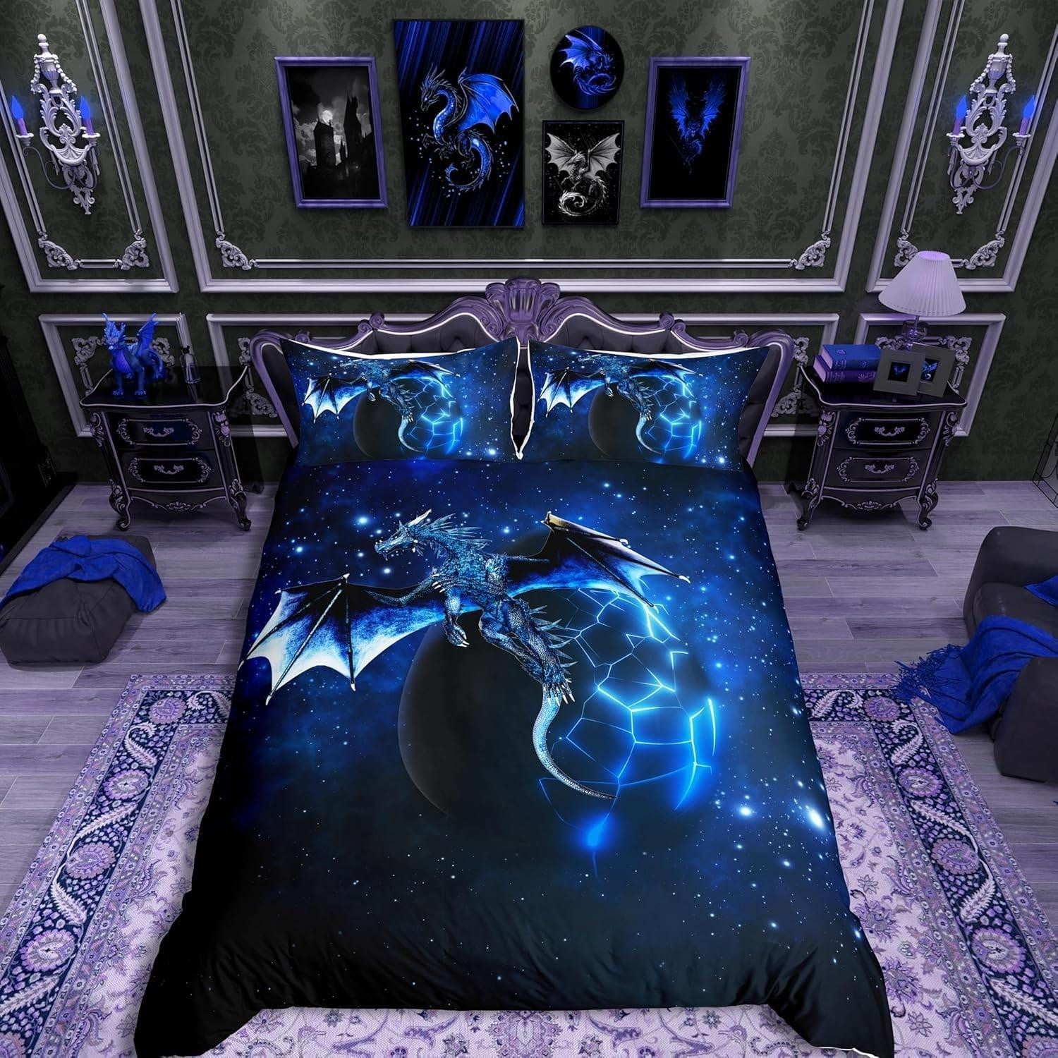 Solidchoice Galaxy Dragon dekbedovertrek set voor kinderen