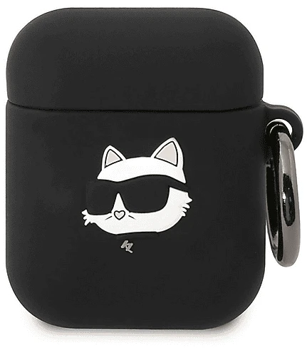 Karl Lagerfeld 3D Logo NFT Choupette Head Silikonhülle für Airpods 1/2 Schwarz