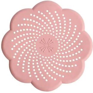 Uplifted Goods Flower Shape Silicone Floor Drain Cover pink 1pc
