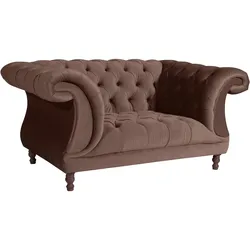 CHESTERFIELD Sessel Kaylin Samtvelours braun