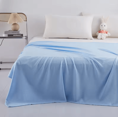 Inspire Curations Bamboo Fiber Cooling Summer Blanket blue 150x200cm