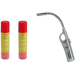 Rothenberger Industrial Gasanzünder Schwanenhals + 2x Rofill Nachfüllgas