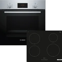 Bosch Einbau-Backofen-Set, HBF133BR0 + PUE61RBB6E, Einbau-Backofen, Induktionskochfeld HBD231BR60