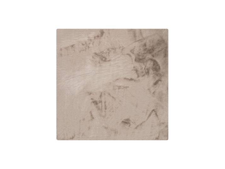 Tapis en fausse fourrure taupe 150x150 cm