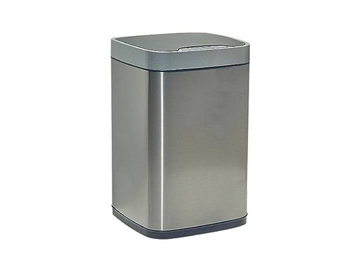 9bbhfJw4R Haushaltsmülleimer Abfallbehälter Haushalt Die Ecke Der Werkbank(Silver,12l)