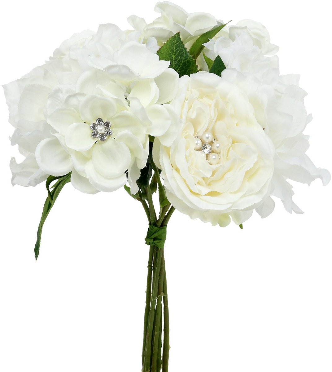 Elegant decoratief bruidsboeket met parels en strass-steentjes