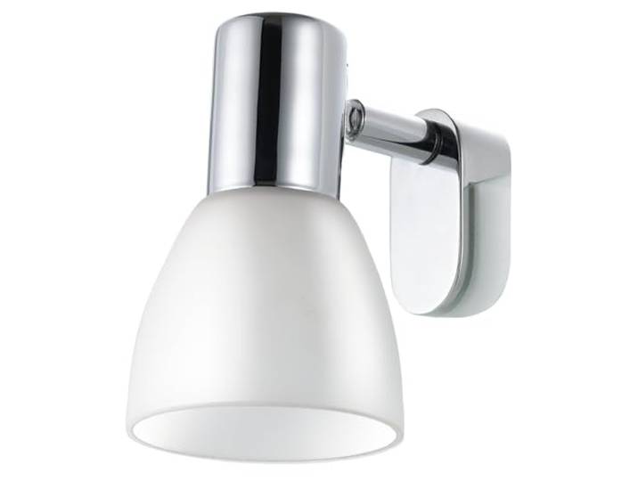 EGLO Spiegellampe Sticker, Wandleuchte, Spiegelleuchte aus Metall und opal-mattem Glas, Badezimmer Lampe in Chrom, Weiß, Feuchtraumleuchte, IP44, E14 Fassung