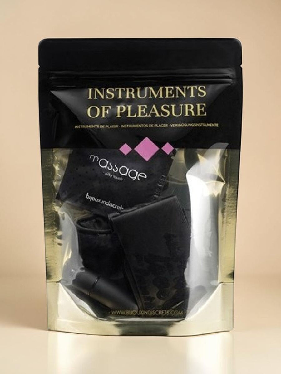 Bijoux Indiscrets Coffret Plaisir - Masque - Liens Sensuels - Stimulateur - Dosette