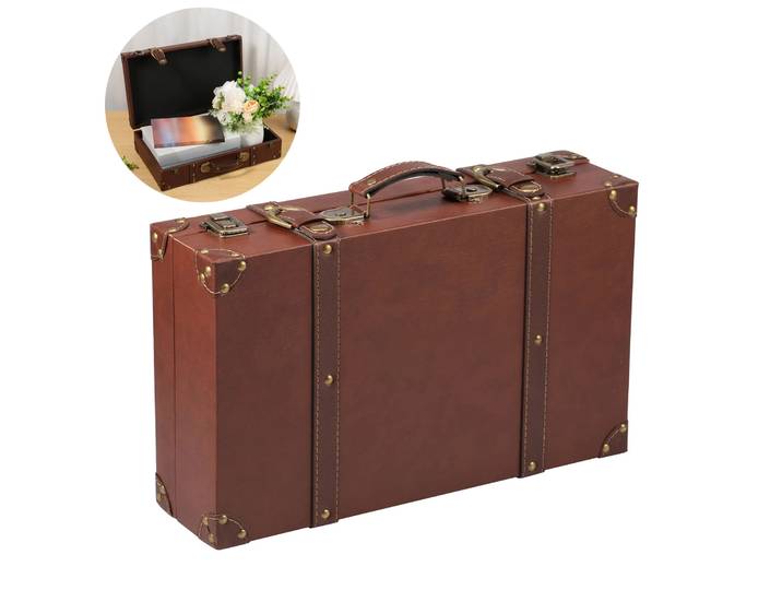 Valise à accessoires en bois Vintage, accessoire de photographie rétro décoratif, boîte de rangement en bois, décoration pour le rangement de voyage