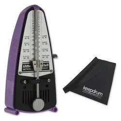 Wittner Metronom Taktell Piccolo mechanisch Violett mit Tuch (Metronom), Zubehör Instrumente, Violett