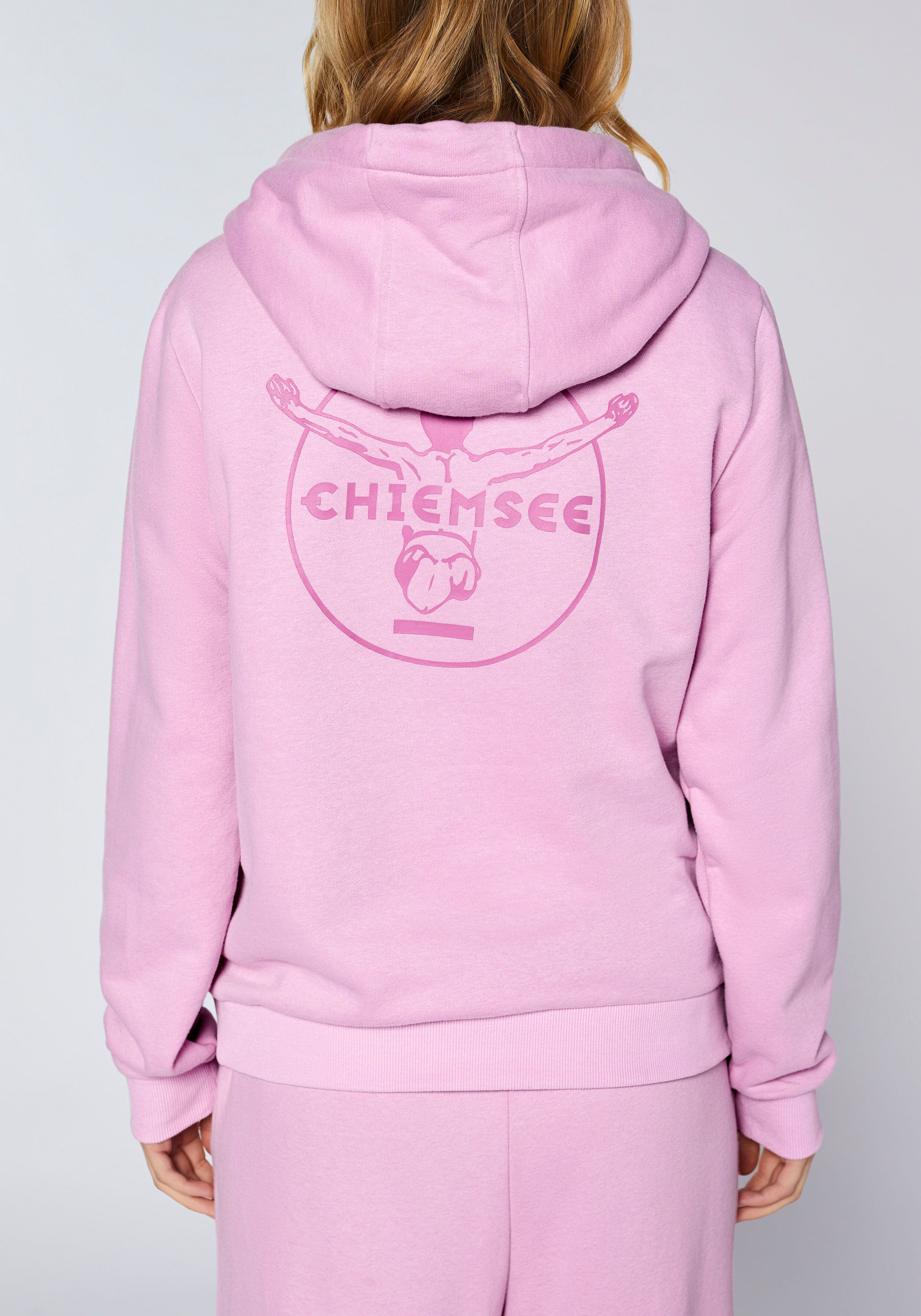 Kapuzensweatshirt CHIEMSEE, Damen, Gr. XS (32), orchid, 80% Baumwolle, 20% Polyester, Sweatshirts Kapuzensweatshirt