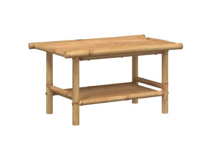 HKLGBVCR Couchtisch aus Bambus, 70 x 40 x 35 cm, mit Aufbewahrung und Latten