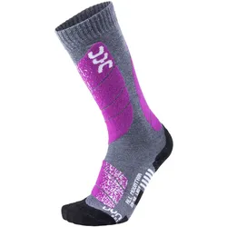 UYN All Mountain Skisocken Damen medium grey melange/purple 41-42