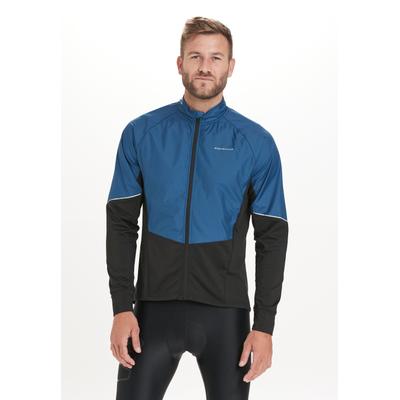 Softshelljacke ENDURANCE "JIVE M", Herren, Gr. S, blau (petrol), 90% Polyester, 10% Elasthan, mehrfarbig, normal, hoch geschlossener Ausschnitt, Jacken Softshelljacke, in funktionellem Design
