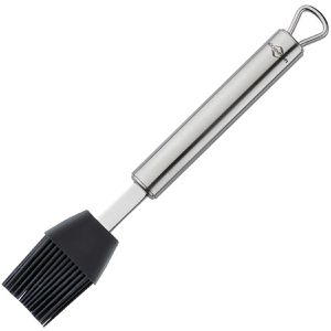 Küchenprofi Backpinsel Parma, schwarz / silber, hitzebeständig, Silikonborsten & Edelstahlgriff, 21,5 x 4 cm