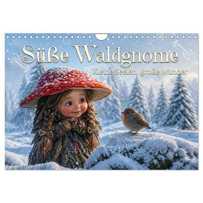 Süße Waldgnome - Kleine Seelen, große Wunder (Wandkalender 2027 DIN A4 quer), CALVENDO Monatskalender