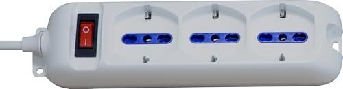 Brennenstuhl Eco-Line stekkerdoos met schakelaar en overspanningsbeveiliging, wit