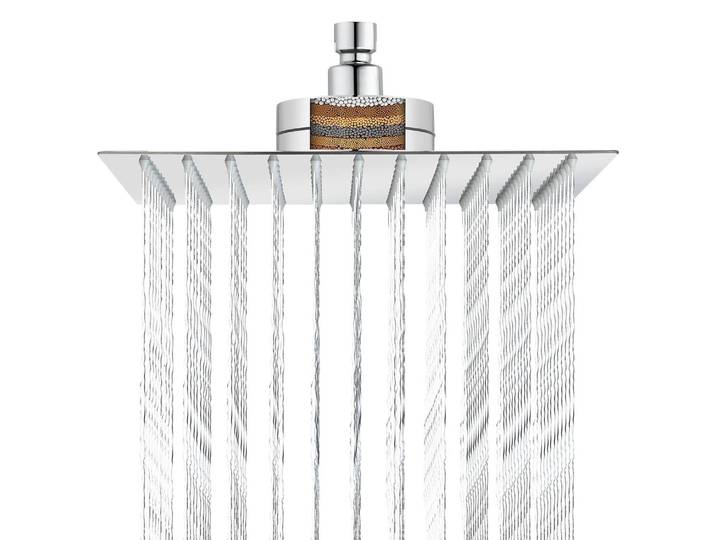 Gefilterter Duschkopf 30cm Chrom Regenduschkopf mit 15-Stufen-Filter