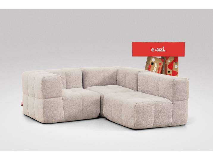 3-tlg. Modulsofa Beige – 1 Eckteil, 2 Mittelteile