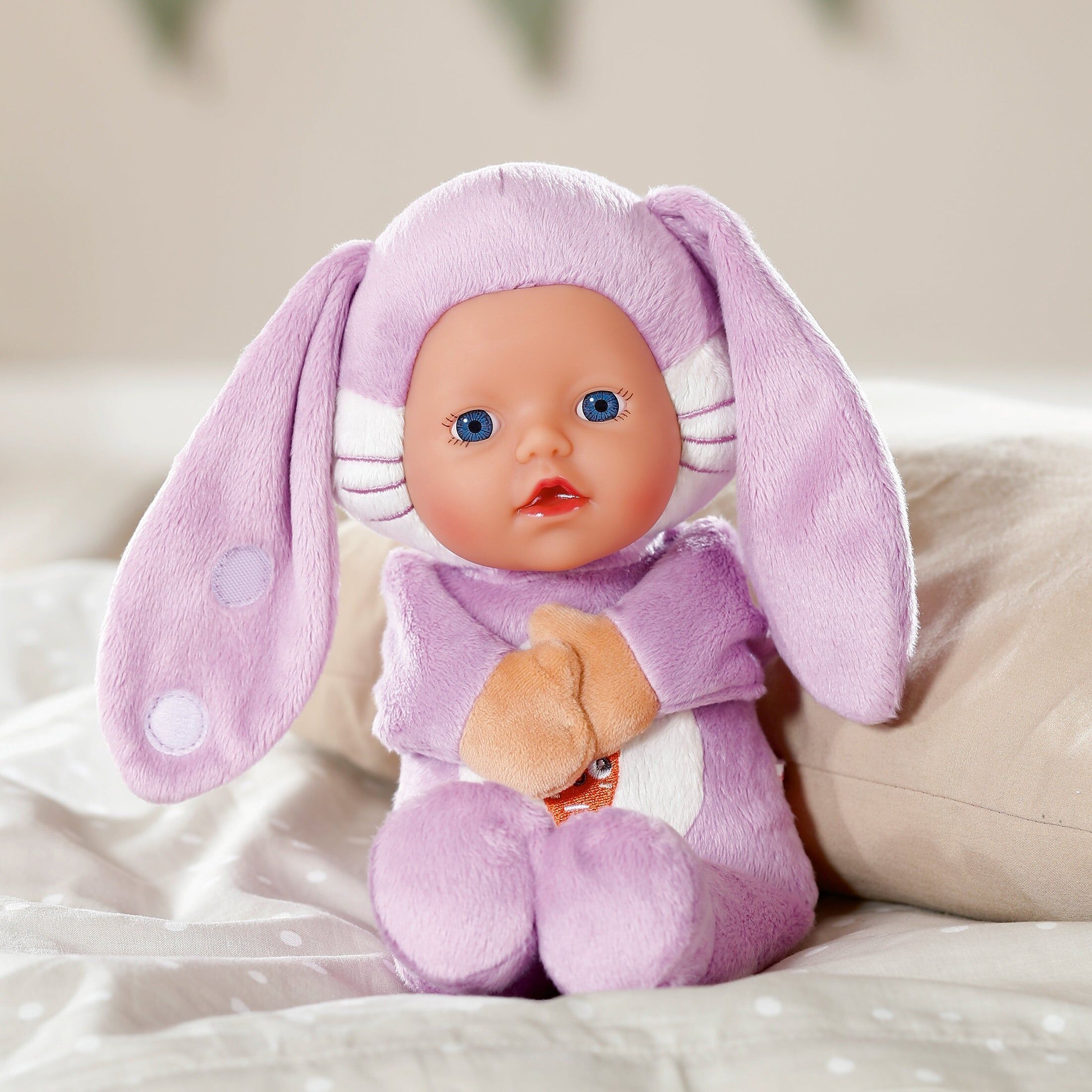 MGA Zapf Creation BABY born for babies Funny Bunny Soft Doll 26cm, Purple, 26cm