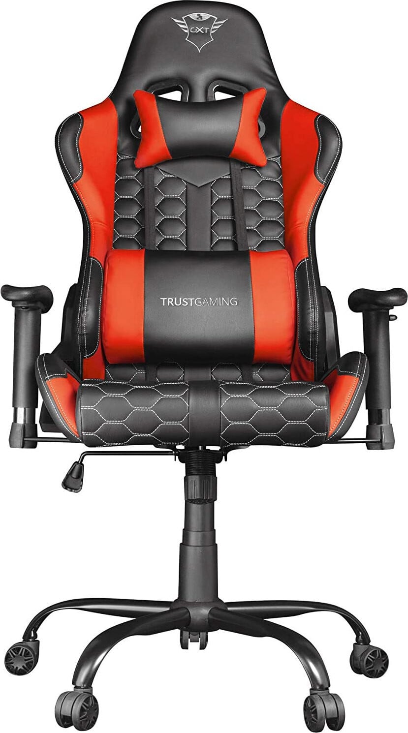 Trust GXT 708R Resto gamingstoel met armleuningen, zwart en rood